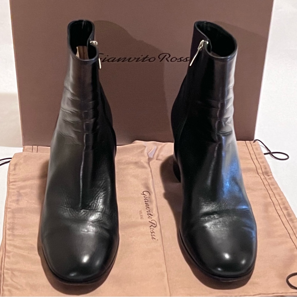 Gianvito Rossi Leather Ankle Boots Black Size 40 - Picture 4 of 16